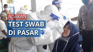 Dinas Kesehatan Sumedang Adakan Test Swab Covid-19 di Pasar Tanjungsari, Targetkan 50 Pedagang