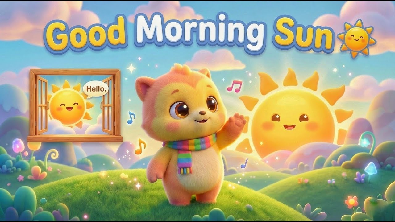 Good Morning Sun ☀️ | Fun Morning Poem for Kids | 3D Animated Story