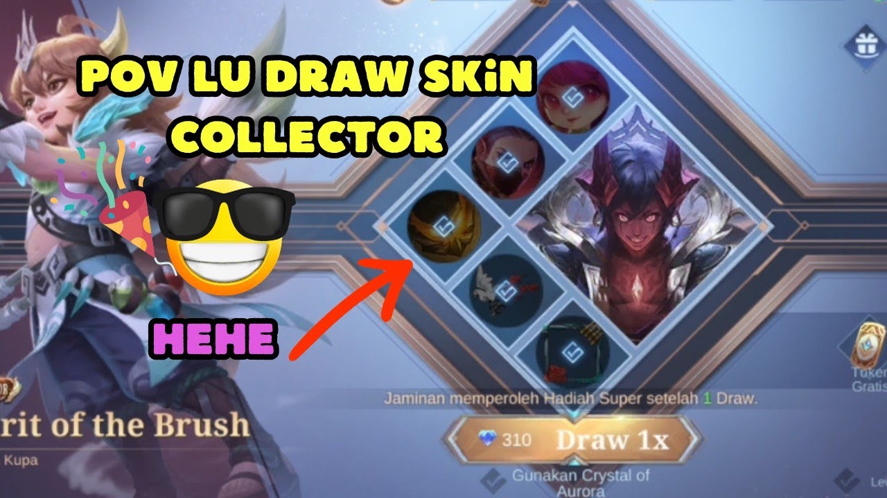 POV LU LAGI DRAW SKIN COLLECTOR MOBILE LEGEND BANG BANG - YouTube