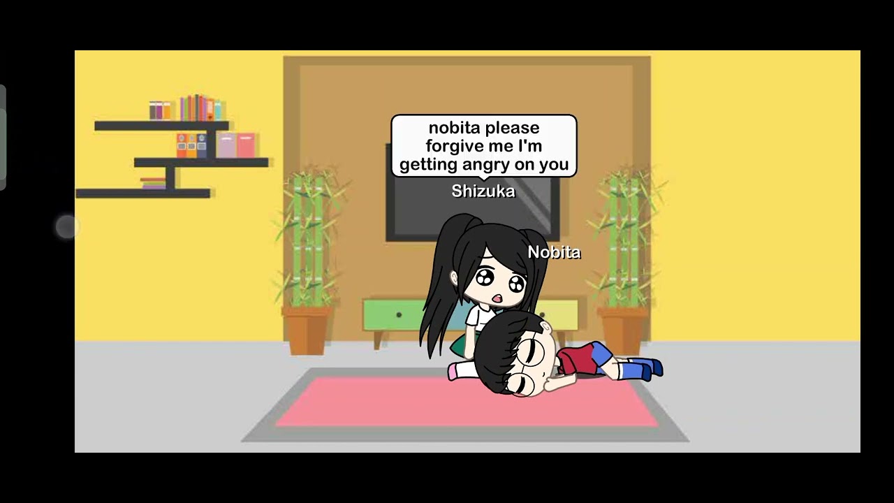little shizuka's not angry with little nobita and she's loves him