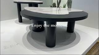 New design stone top coffee table wholesale