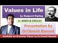 Values In Life A Lecture By Rudyard Kipling Hindi English
