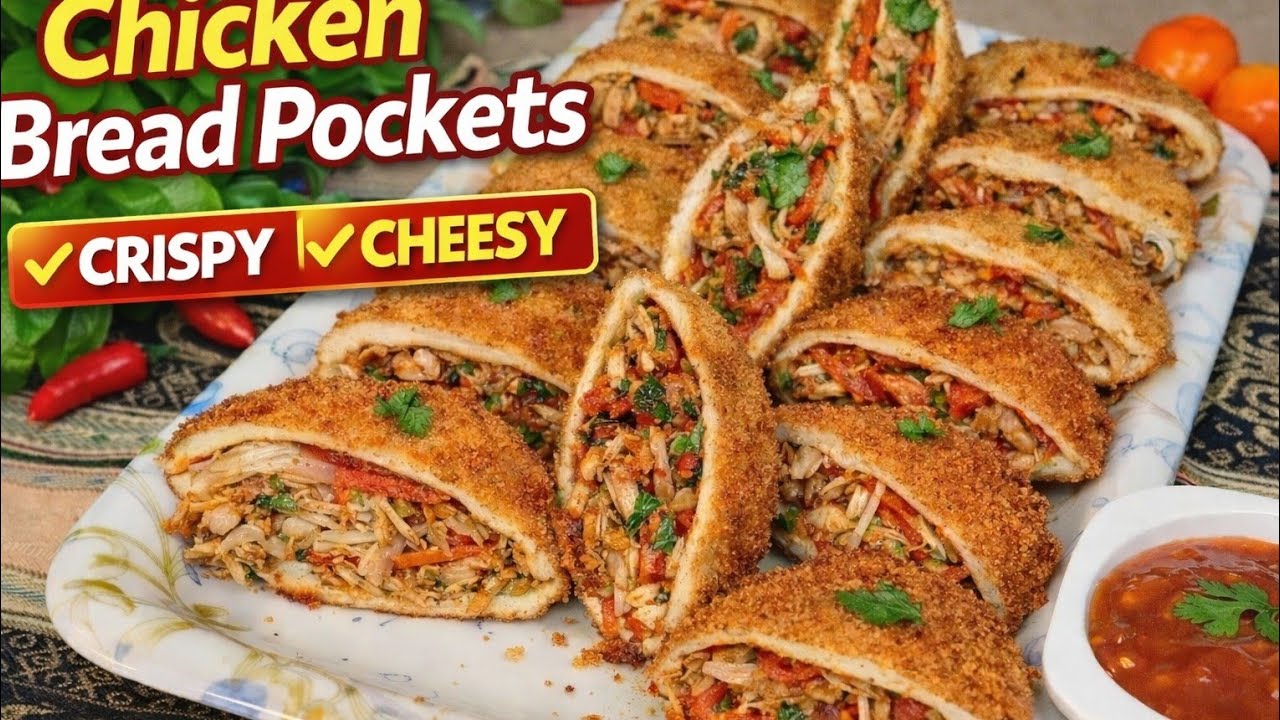 Yummy Chicken Bread Pockets 😋🥙|| مزیدار بریڈ چکن پوکٹس 😋