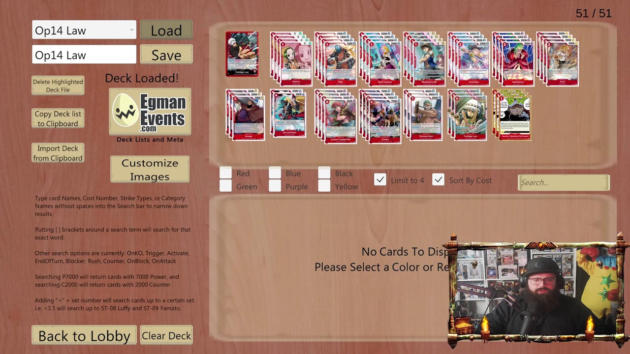 OP14 Red LAW HIGH ELO RANKED One Piece Card Game