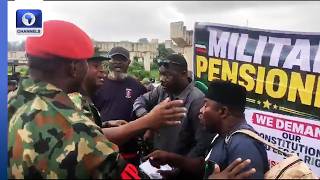Security Beefed Up At Defense Ministry As Military Veterans Stage Protest