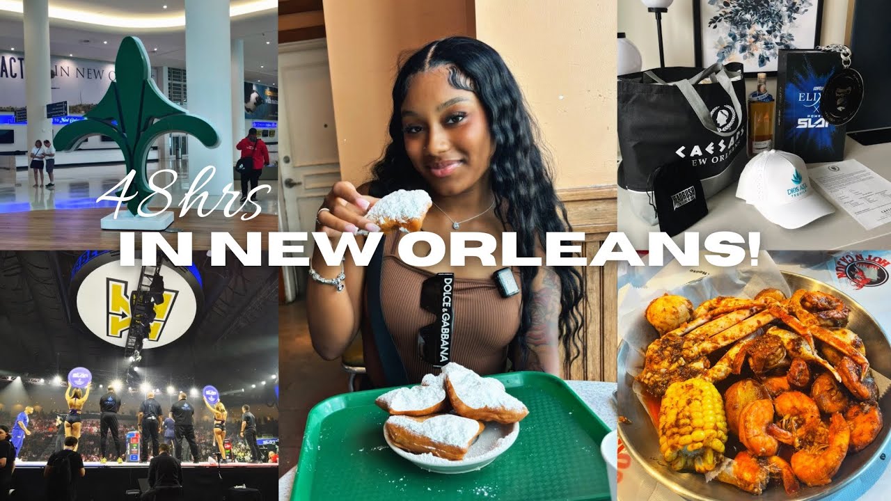 48 HOURS IN NOLA | power slap + bourbon street + tried new foods + met some influencers & more..