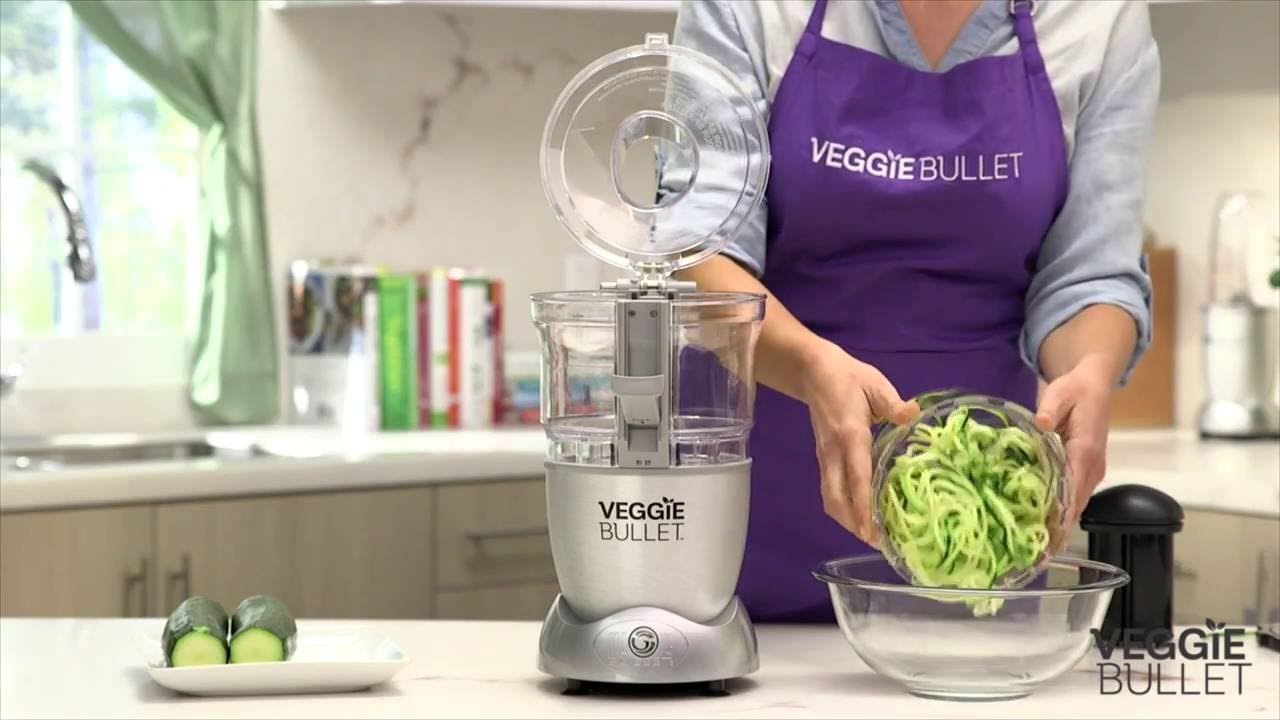 Veggie Bullet Electric Spiralizer & Food Processor, Silver - Bed Bath &  Beyond - 29117855