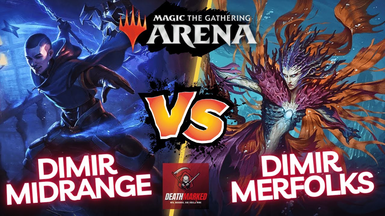 MTG Arena Standard Ranked Gameplay - Dimir Midrange VS Dimir Merfolks ...