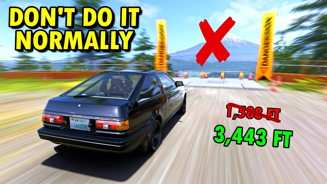 How I DOUBLED My Distance on this Danger Sign in Forza Horizon 6