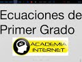 Ecuaciones de Primer Grado