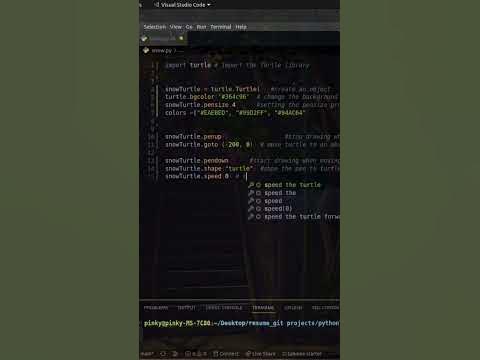 Python Turtle Graphics || Snow Python Turtle 🐢 Animation || #shorts ...