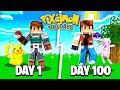 I SPENT 100 DAYS in MINECRAFT PIXELMON... Here’s What Happened