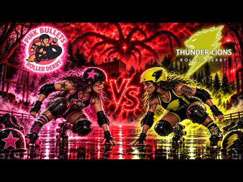 Pink Bullets VS Thunder Lions vivo de Juárez Roller Derby