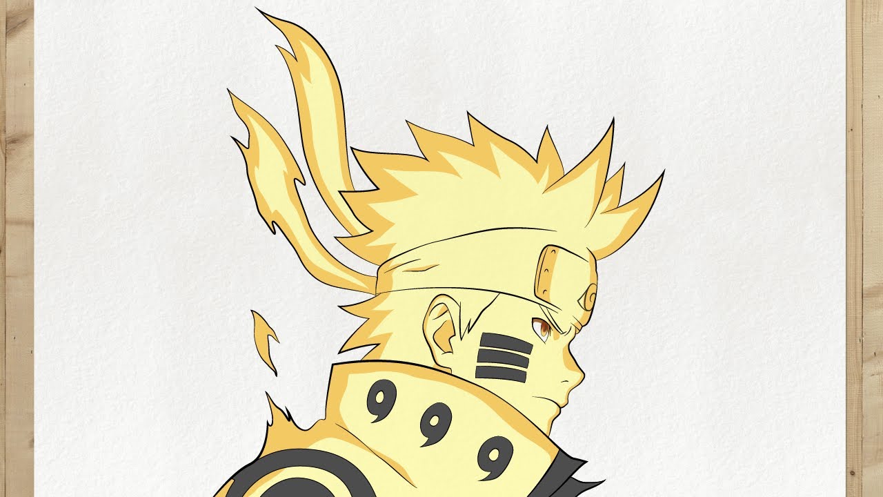 Comment dessiner NARUTO KURAMA MODE étape par étape et facilement - YouTube