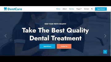 Complete Responsive Dentist Website Design Using HTML - CSS - JavaScript - BOOTSTRAP