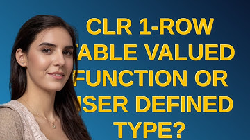 Dba: CLR 1-row table valued function or user defined type?