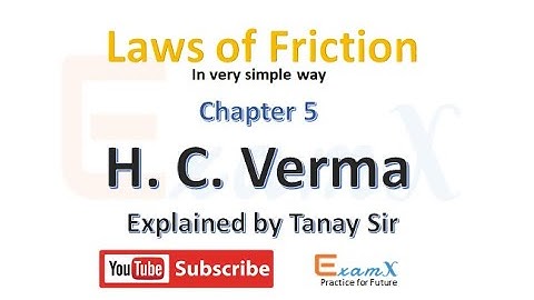 LAWS OF FRICTION : H C Verma : CHAPTER 6: LAWS OF FRICTION