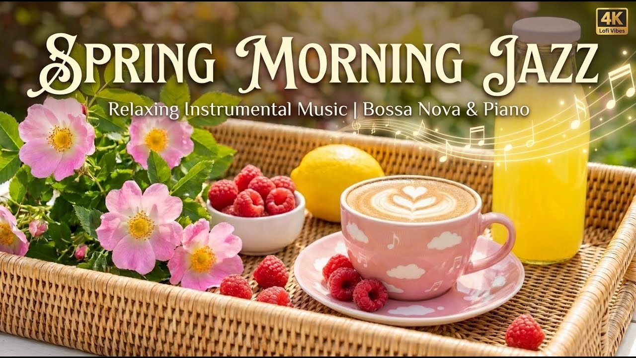 [Spring Morning Jazz] ☕🌸 Relaxing Coffee Jazz & Bossa Nova Vibes for a ...
