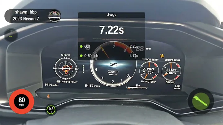 Stock 2023 Nissan Z 1/4 & 60-130 draggy