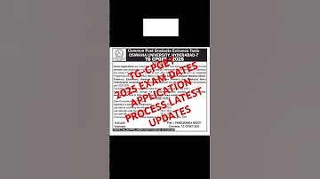 "TS CPGET 2025 Exam Dates and Application Process #education #latestnews #shorts #recruitment #yt