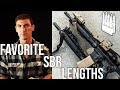 My favorite SBR Barrel lengths / setups