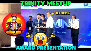 Taking Award From Ias Officierll Munnabhaigaming Meetup Hyderabad Ll