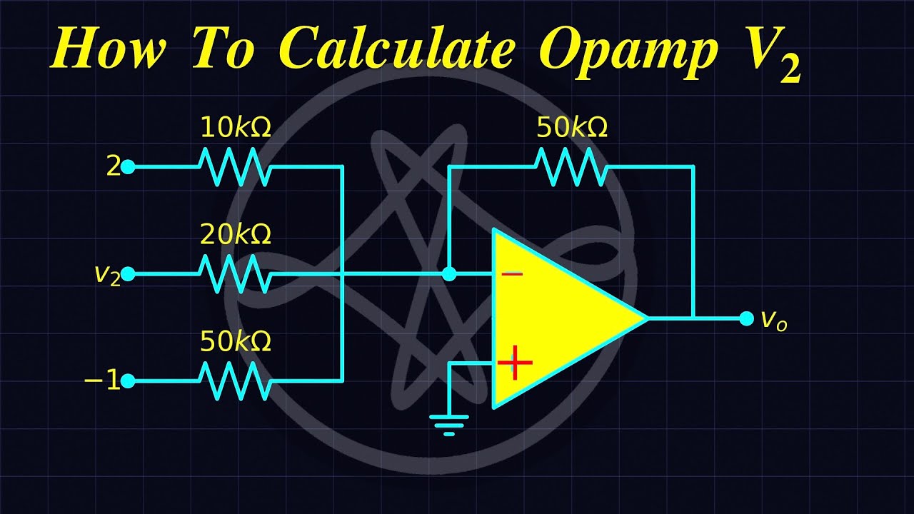 How to Calculate Op-Amp Output Voltage (Vo) | Super Easy Op Amp Circuit ...