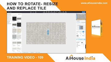 How To Rotate- Resize And Replace Tile | Training Video 109 | AiHouse India