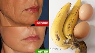 Remove Wrinkles From Face Naturally at Home / Get Rid of Deep Mouth Wrinkles using Banana and Egg screenshot 2