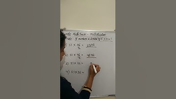 Simple Math 📐📊📚 Trick- multiplication (multiply by 