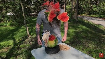 How many rubber bands does it take to explode a watermelon