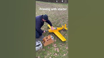 How to start a 4 stroke nitro RC plane #rcplane #nitro #balsa