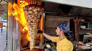 100 KG Chicken Shawarma Stands on a Single nail! | Syrian Shawarma in ISTANBUL screenshot 3