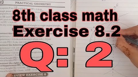 8th Class Math Exercise 8.2 Q: 2 | Sindh text