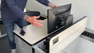 Celebrity Computer Comforts Demos Hide-Away LCD Table, for Converting a Computer Lab to a General-purpose Room Profile