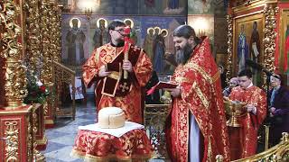 Священник Валерий Погребняк совершил молитву на раздробление артоса и возглавил Крестный ход.