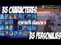 35 CHARACTERS IN FORTNITE SEASON 5 / 35 PERSONAJES EN FORTNITE TEMPORADA 5