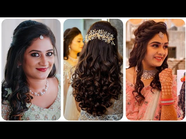 Easy Wedding Reception Hairstyle For Lehenga That Are Easy | Engagement  hairstyles, Indian hairstyles, Wedding hairstyles