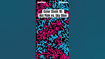Hot Pink vs. Sky Blue -- Color Clash 18! #satisfyingvideo #relaxing #asmr #3danimation