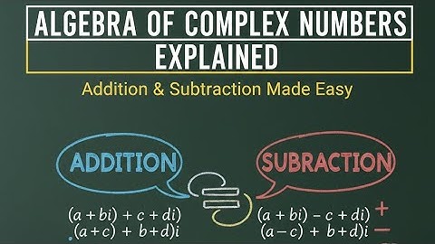 Algebra of Complex Numbers Explained | Addition & Subtraction Made Easy