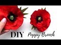 How to make a Poppy Brooch | DIY Flower Brooch | Tutorial by Fluffy Hedgehog