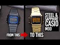 Turning a $15 plastic Casio into a Luxury Digital watch - NEW A-168/F-105 Mod kits from SKXMod