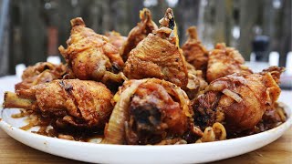 Простое блюдо из курицы в казане,Рецепт из курицы в казане.