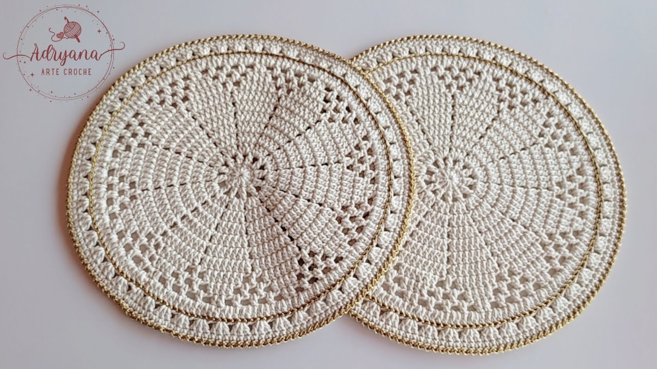 sousplat luz simples e fácil em crochê passo a passo por 