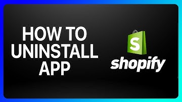 How To Uninstall App (Like Shopify Extension) Shopify Tutorial