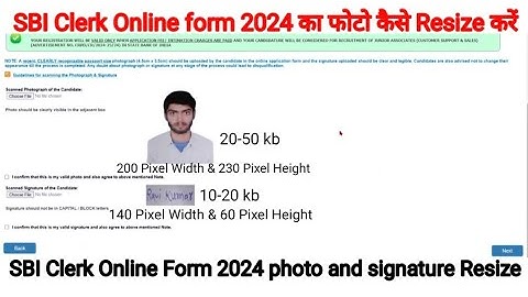 How to resize photo of SBI Clerk Online form 2024 | SBI Clerk Form 2024 photo and signature Resize