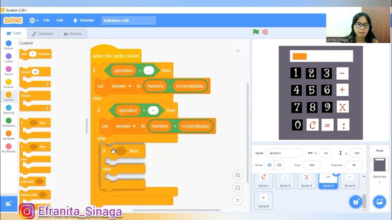 CARA MUDAH MEMBUAT KALKULATOR DENGAN APP SCRATCH YouTube