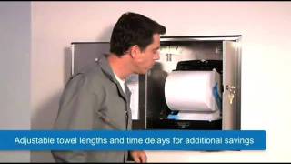 Bobrick B-29744 Semi-Recessed Automatic Roll Paper Towel Dispenser