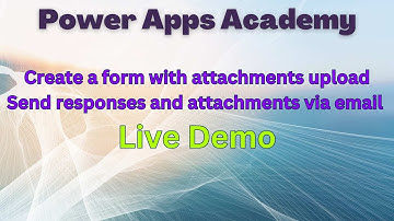 Power Apps Live Demo - Capture info into a Power App form, add attachments, send all by email