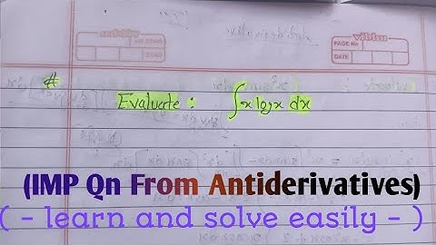 First Semester Engineering Mathematics | Imp Model Qn For Exam | From Antiderivatives